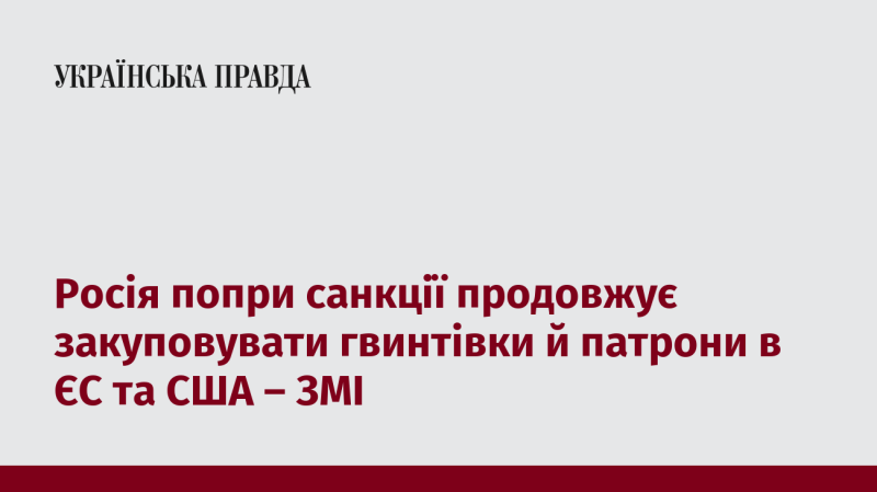 Незважаючи на санкції, Росія продовжує імпортувати гвинтівки та боєприпаси з Європейського Союзу та Сполучених Штатів, повідомляють ЗМІ.