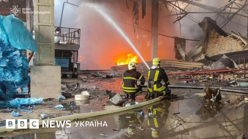 Луцьк, Тернопіль та Житомир опинилися в центрі атаки Росії за допомогою дронів і ракет - BBC News Україна.