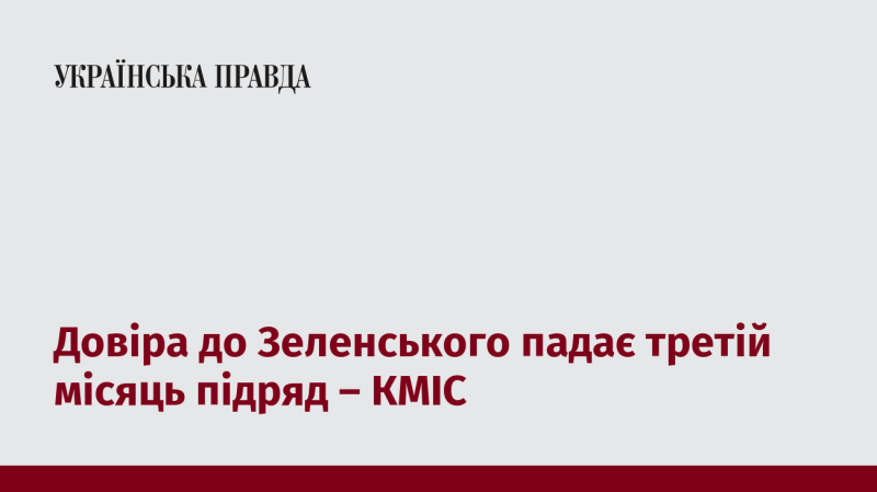 Довіра до Володимира Зеленського знижується вже третій місяць поспіль, згідно з даними КМІС.