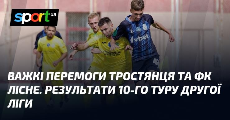 Вражаючі досягнення Тростянця та ФК Лісне: підсумки 10-го туру Другої ліги.