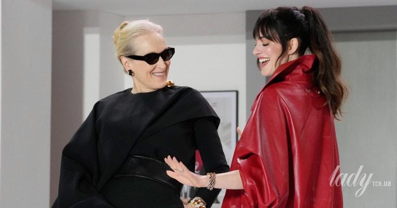 Меріл Стріп і Енн Гетевей на червоній доріжці прем'єри